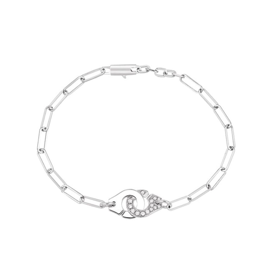 Jewelry Dinh Van | Menottes R10 White Gold Diamond Bracelet