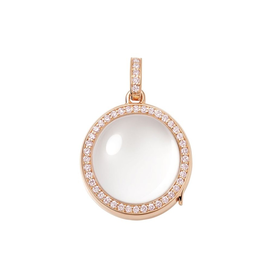 Jewelry Loquet | Diamond Round Locket - Rose Gold