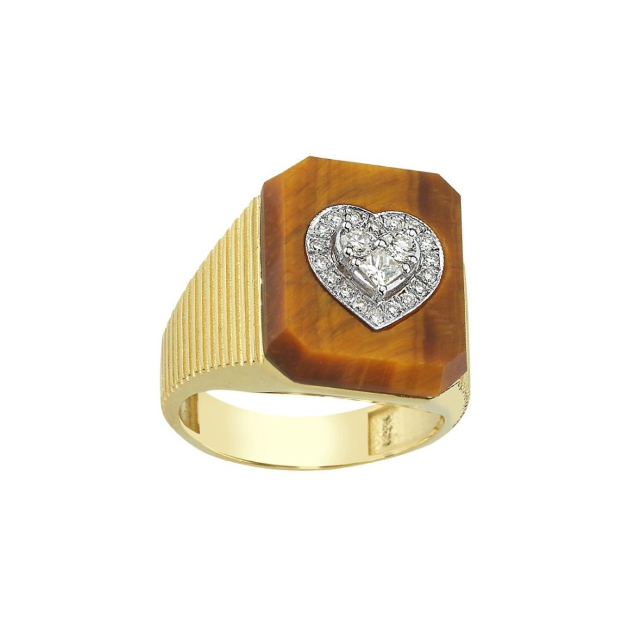 Jewelry Melis Goral | La Linea Tiger Eye Love Ring