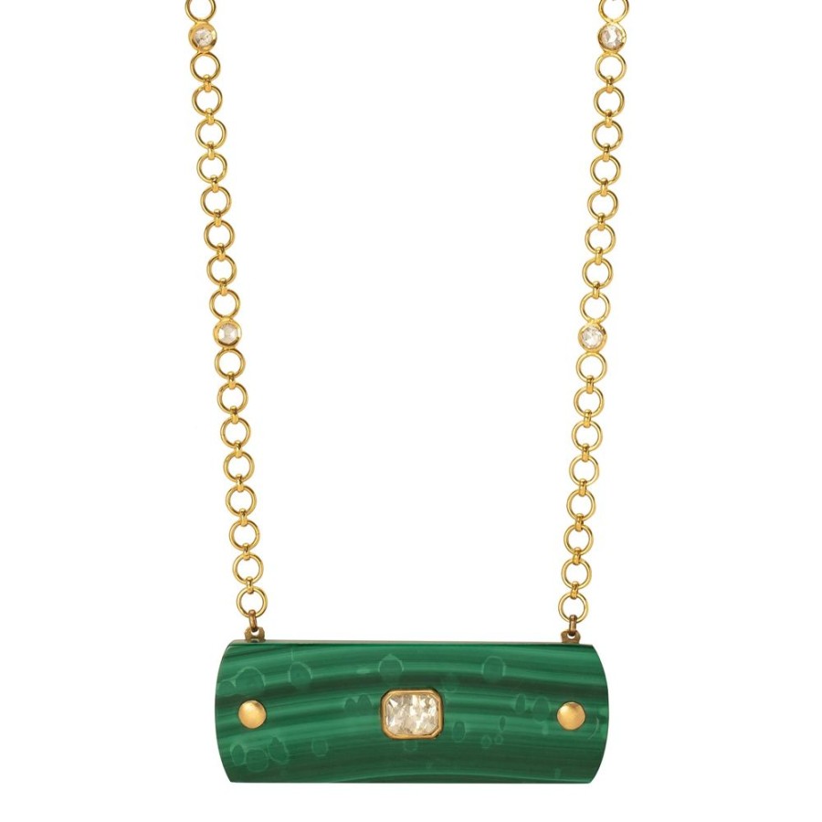 Jewelry Munnu The Gem Palace | Malachite Pendant Necklace