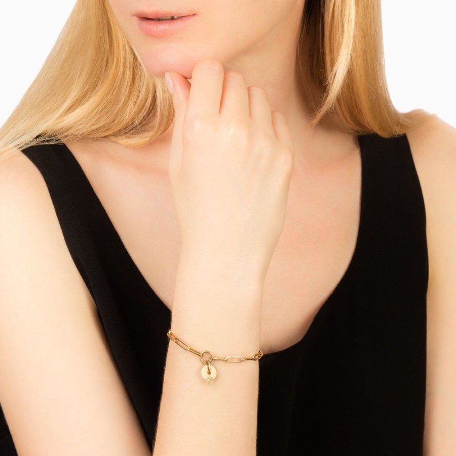 Jewelry Foundrae | Classic Fob Clip Bracelet - Gold Horseshoe