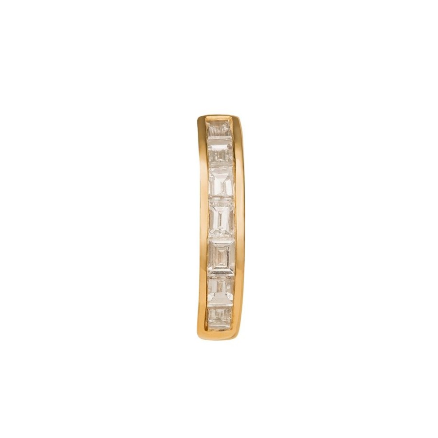 Jewelry Trouver | Half Baguette Huggie 9.5Mm - Yellow Gold