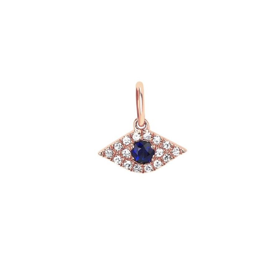 Jewelry EF Collection | Eye Diamond Pendant - Rose Gold