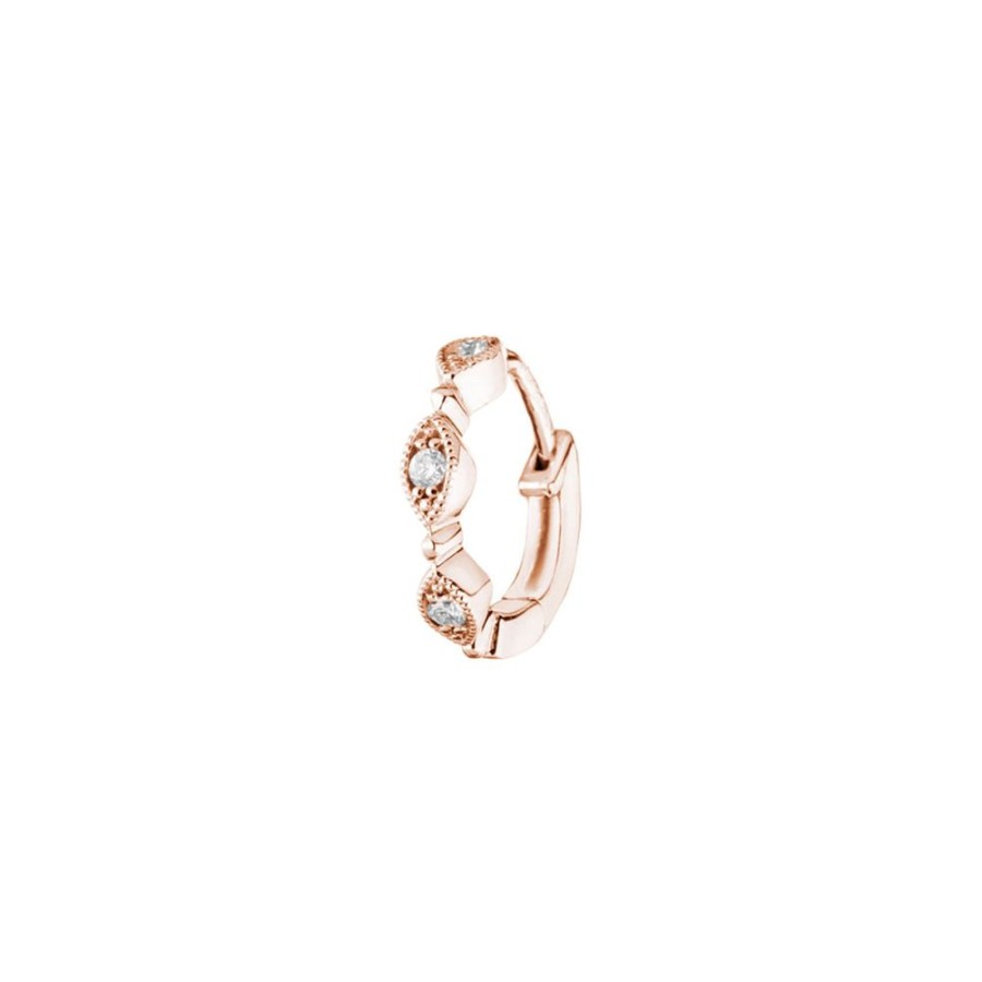 Jewelry Stone Paris | Yasmine Tiny Hoop - Rose Gold