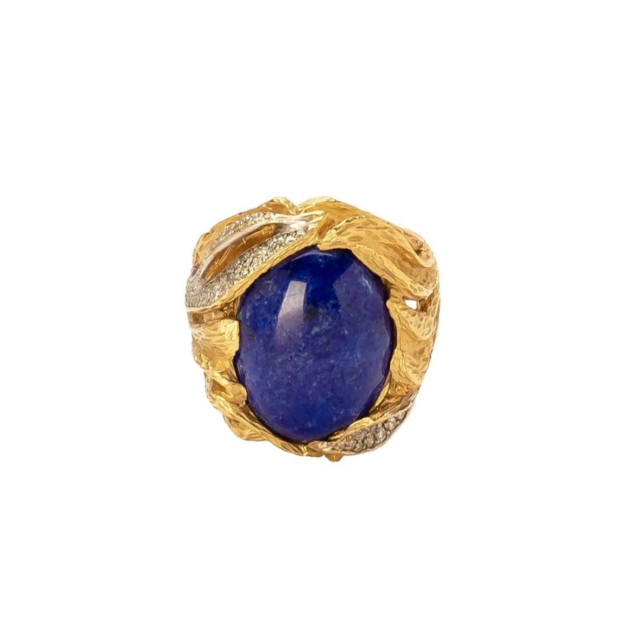 Jewelry Jenna Blake | Vintage Lapis & Diamond Ring