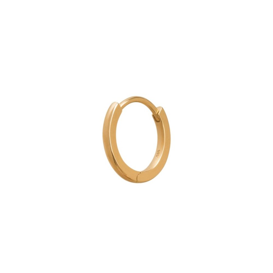 Jewelry Trouver | Solid Gold Huggie 9.5Mm - Yellow Gold