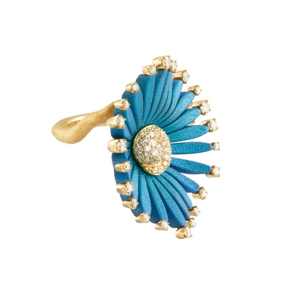 Jewelry Mike Joseph | Cobalt Aquamarine Flower Ring