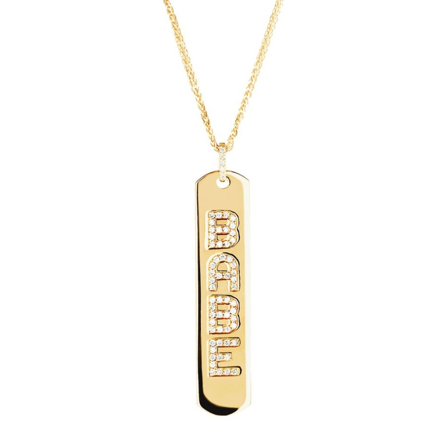 Jewelry Carbon & Hyde | Custom Longtag Necklace - Yellow Gold