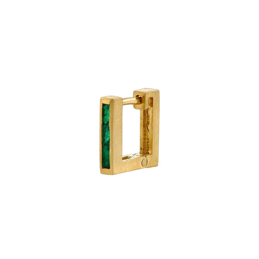 Jewelry Lizzie Mandler | Emerald Square Huggie