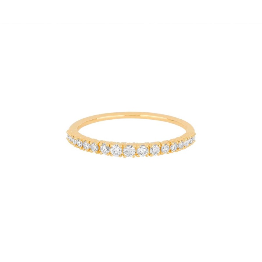 Jewelry EF Collection | Arc Diamond Stack Ring - Yellow Gold