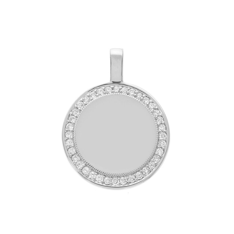 Jewelry Sethi Couture | P.S. Large Round Diamond Charm - White Gold