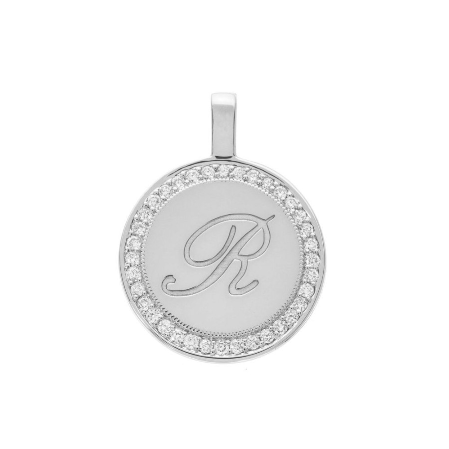 Jewelry Sethi Couture | P.S. Large Round Diamond Charm - White Gold