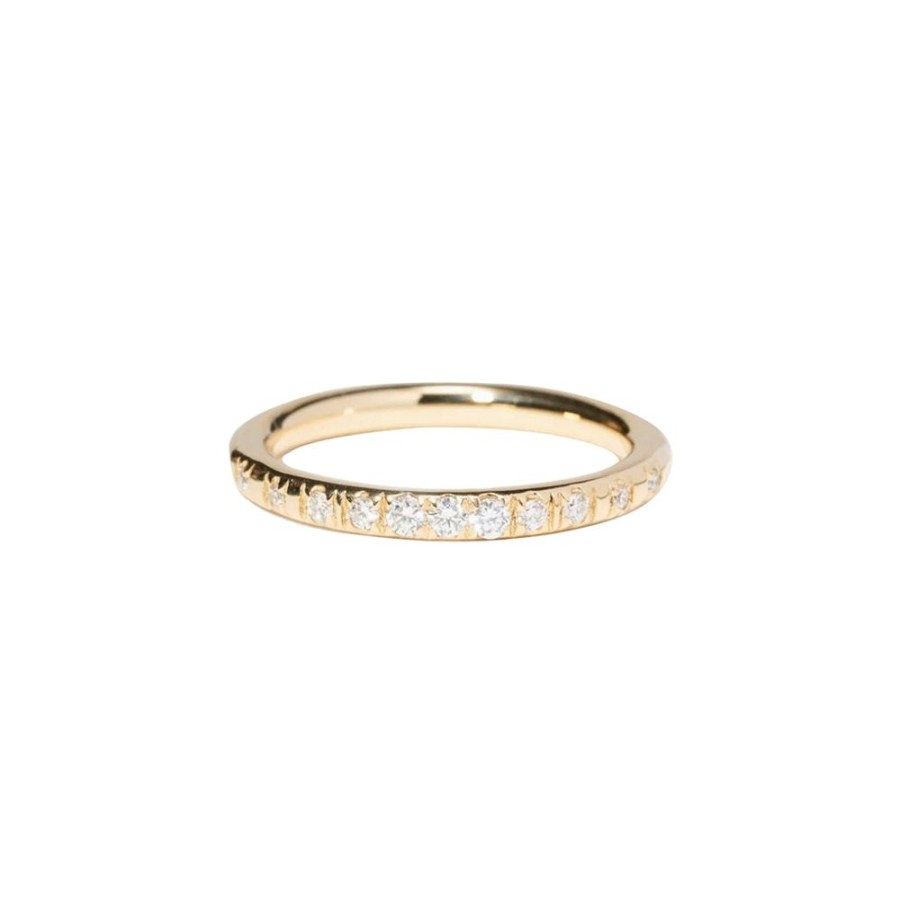 Jewelry WWAKE | Large Graduated Diamond Band Ring