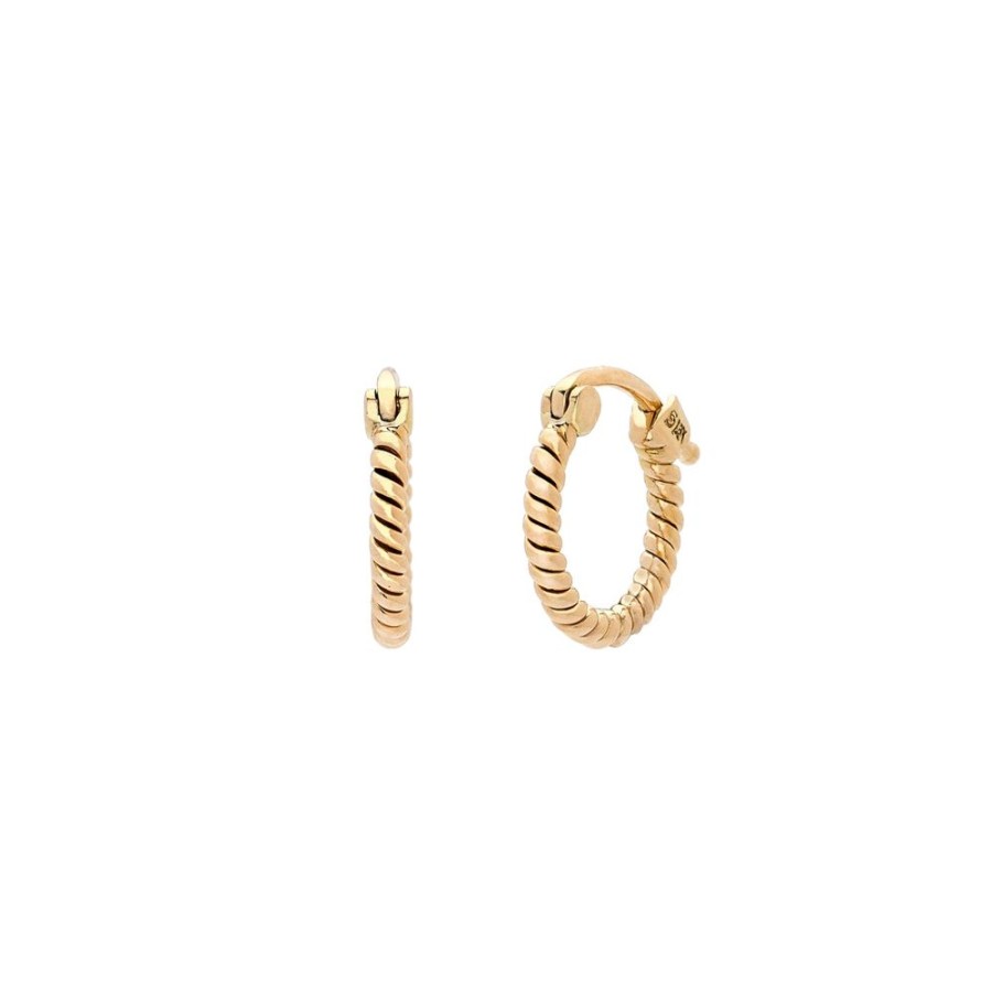 Jewelry Sethi Couture | Mini Rope Hoops - Yellow Gold