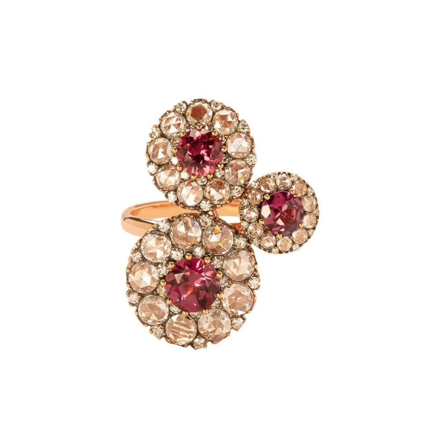 Jewelry Selim Mouzannar | Beirut Rosace Ring - Rhodolite