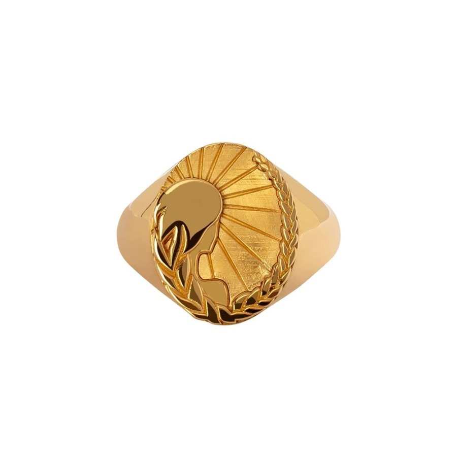 Jewelry Foundrae | Classic Zodiac Signet Ring - Virgo