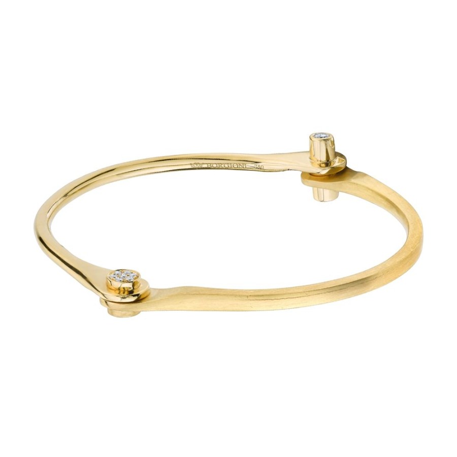 Jewelry Borgioni | Skinny Pave Knob Handcuff