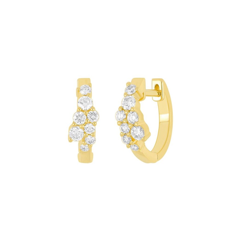 Jewelry EF Collection | Cluster Mini Huggie Earrings