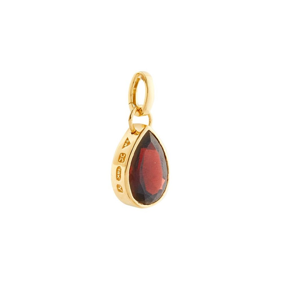 Jewelry Foundrae | Large Forever & Always A Pair Pear Pendant - Garnet