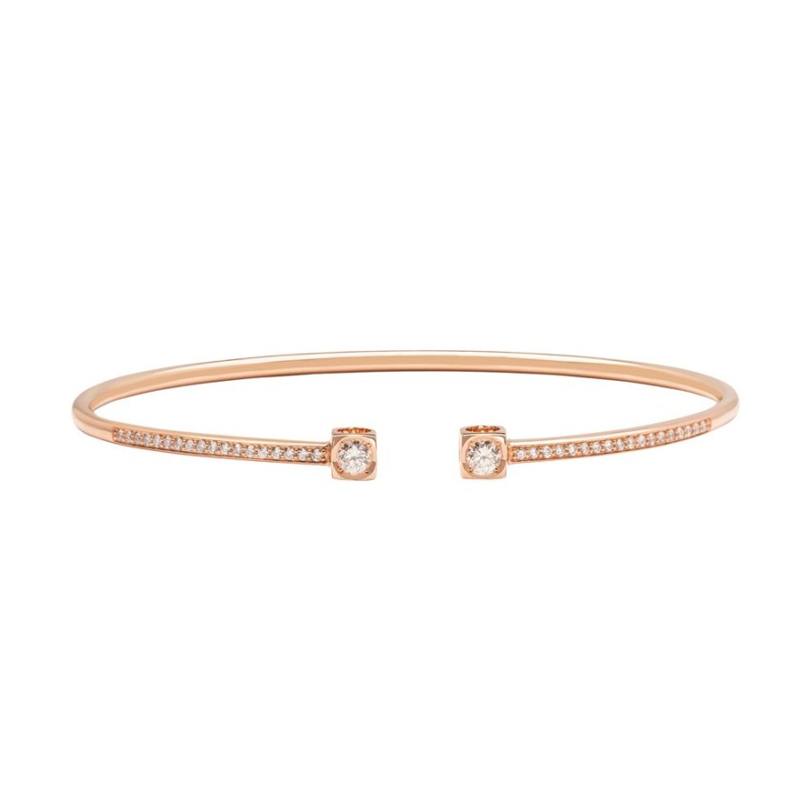 Jewelry Dinh Van | Le Cube Diamant Large Bracelet - Rose Gold