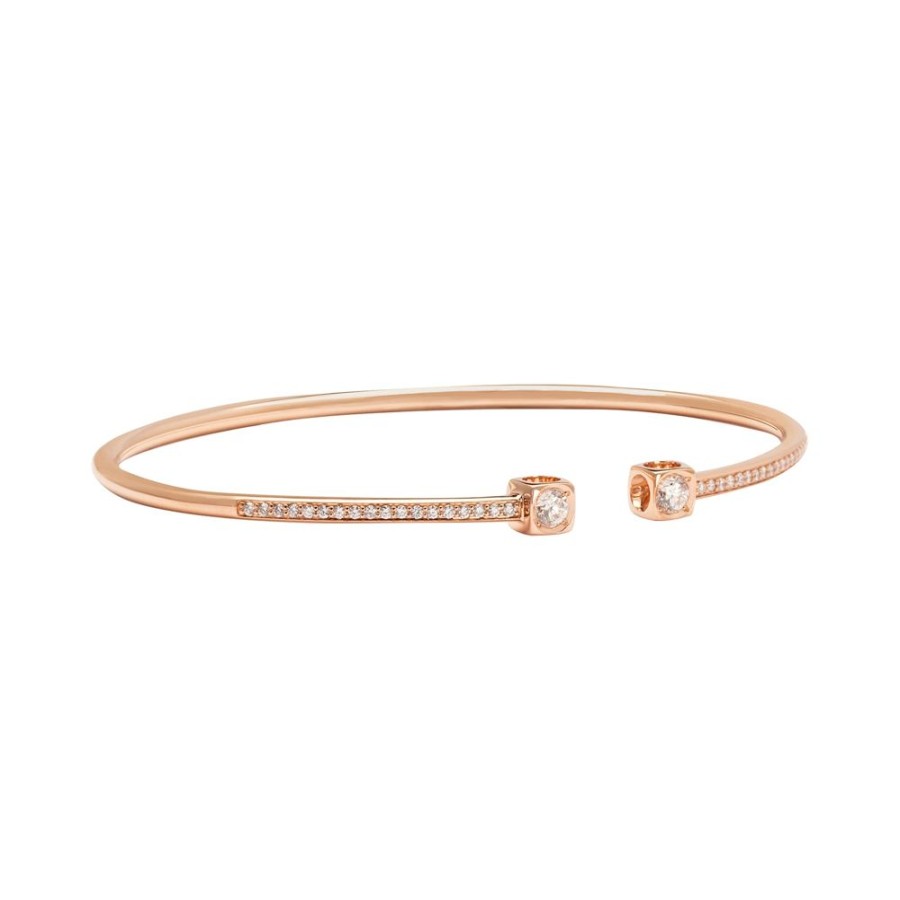 Jewelry Dinh Van | Le Cube Diamant Large Bracelet - Rose Gold