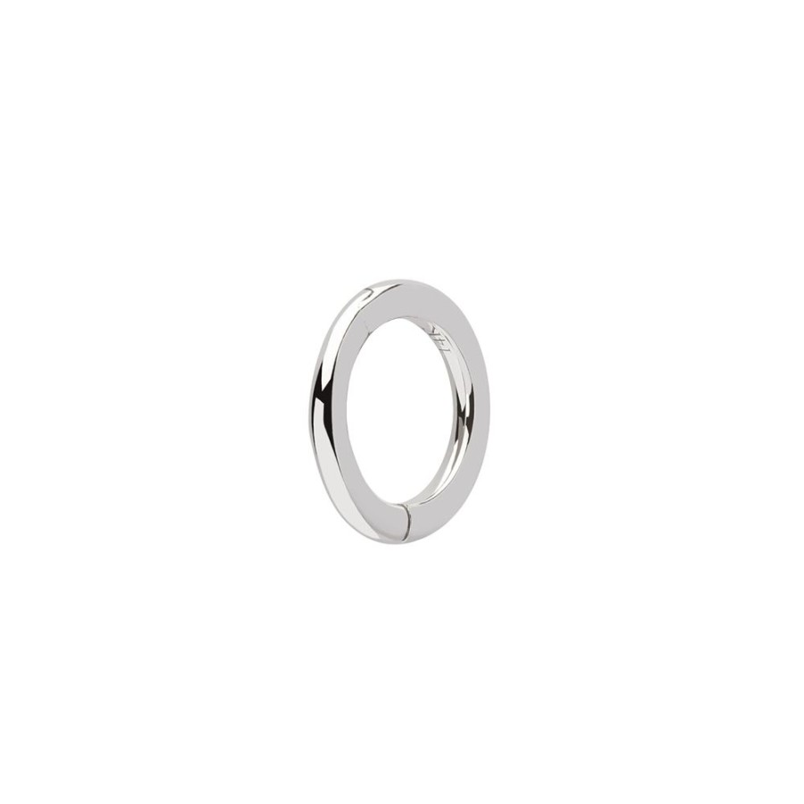 Jewelry Trouver | Solid Round Huggie 5Mm - White Gold