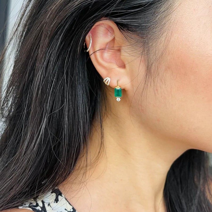 Jewelry YI Collection | Awakening Earrings - Emerald & Diamond