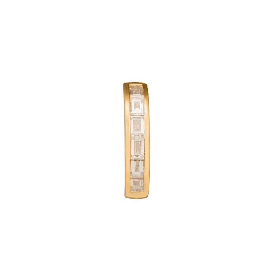 Jewelry Trouver | Half Baguette Huggie 8Mm - Yellow Gold