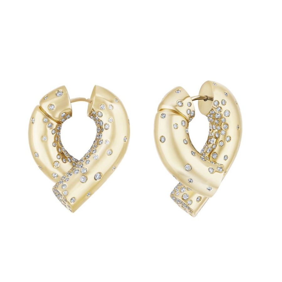 Jewelry Tabayer | Large Oera Hoop Earrings - Diamond