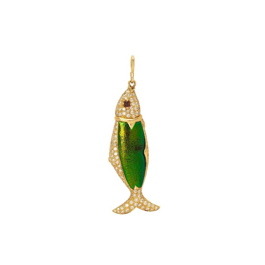 Jewelry Sylvie Corbelin | Le Poisson Polisson Tourmaline Fish Charm