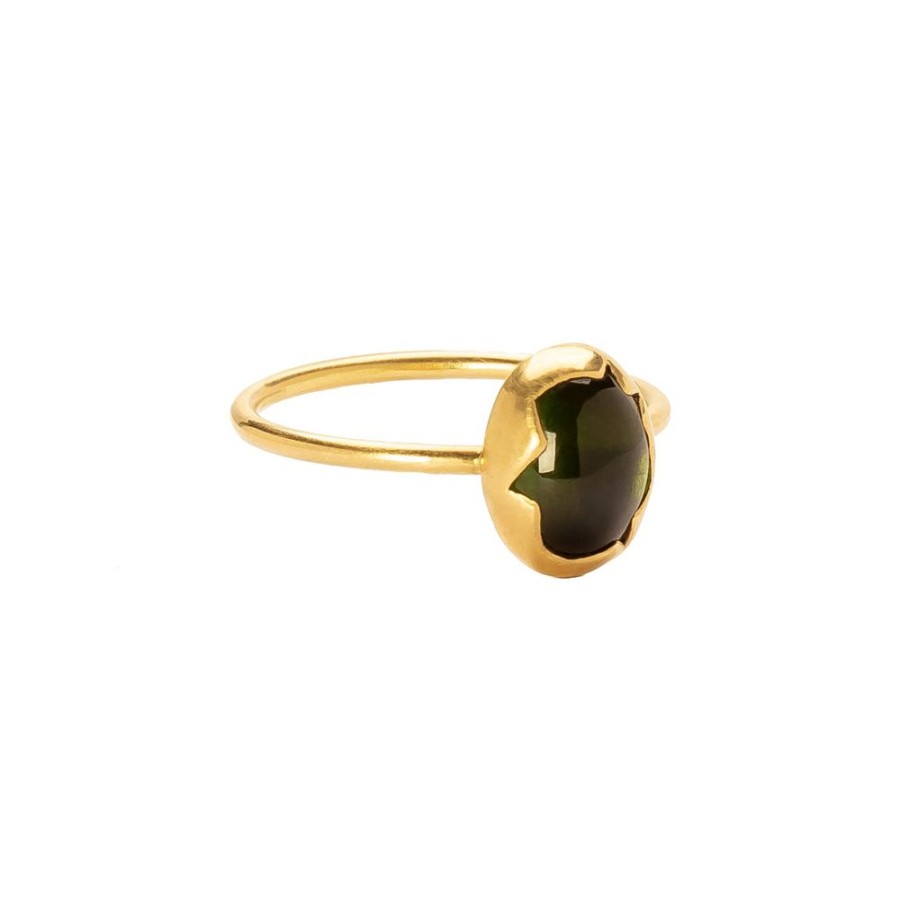 Jewelry Annette Ferdinandsen | Egg Stacker Ring - Green Tourmaline