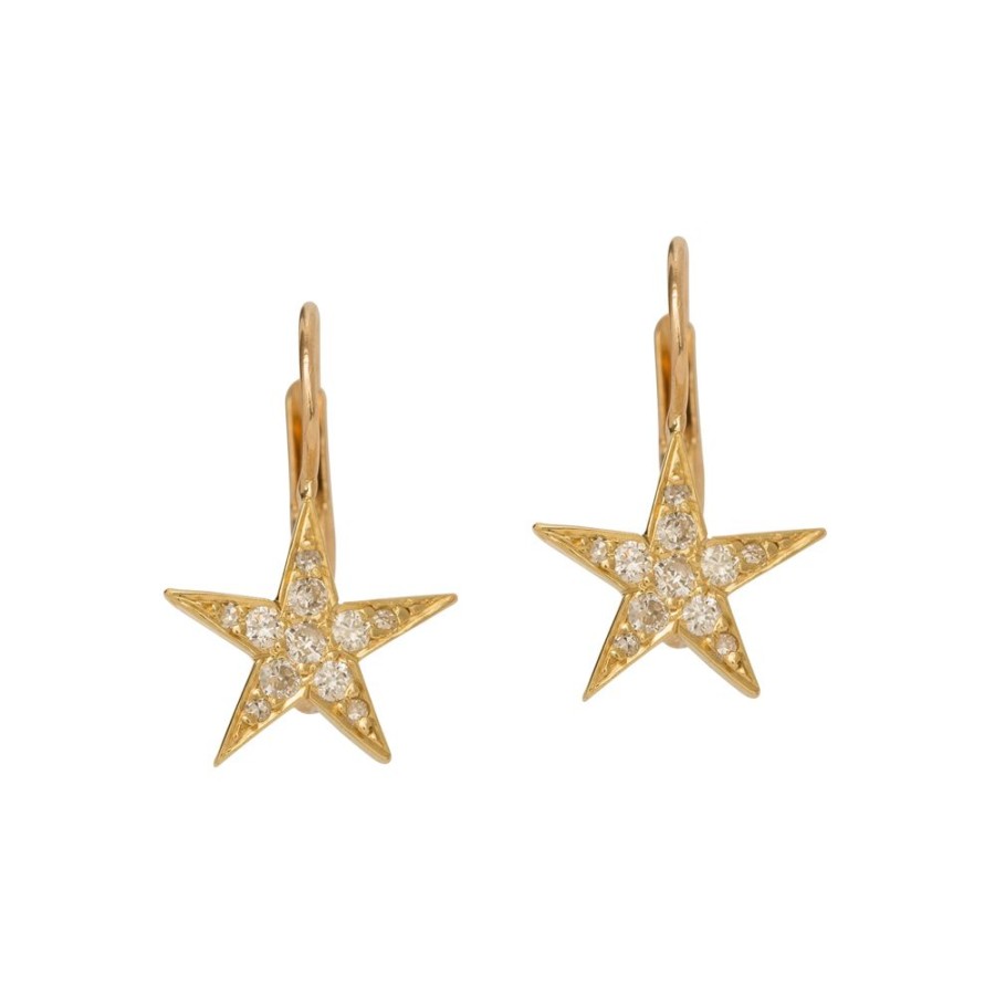 Jewelry Antique & Vintage Jewelry | Estate Petite Diamond Star Earrings