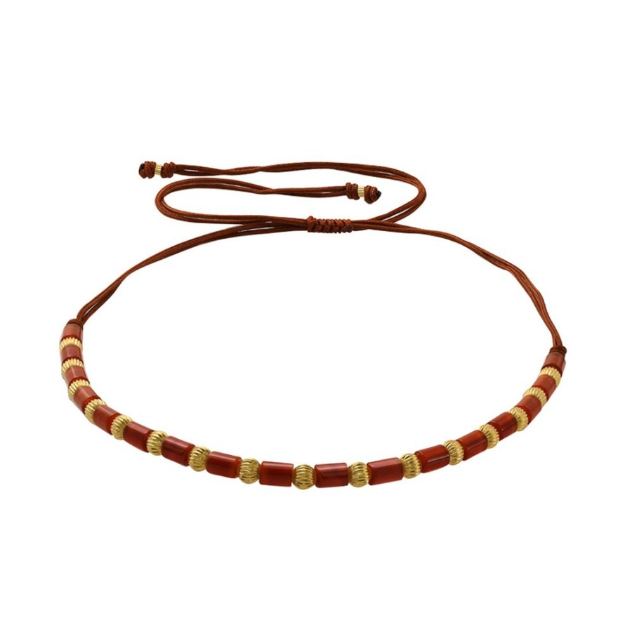 Jewelry Lalaounis | Fluted Bead And Carnelian Minoan Necklace