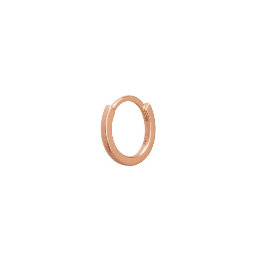 Jewelry Trouver | Solid Gold Huggie 8Mm - Rose Gold