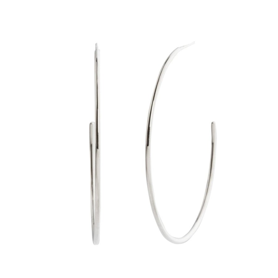 Jewelry BE Jewelry | Oversized Fancy Hoops - 1.5Mm - White Gold