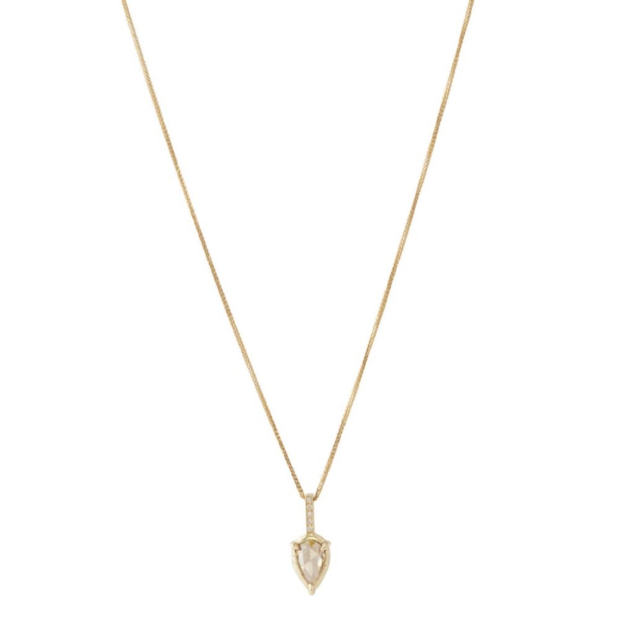 Jewelry YI Collection | Arrow Necklace - Champagne Diamond