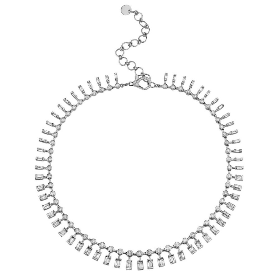 Jewelry SHAY | Dot Dash Diamond Necklace - White Gold