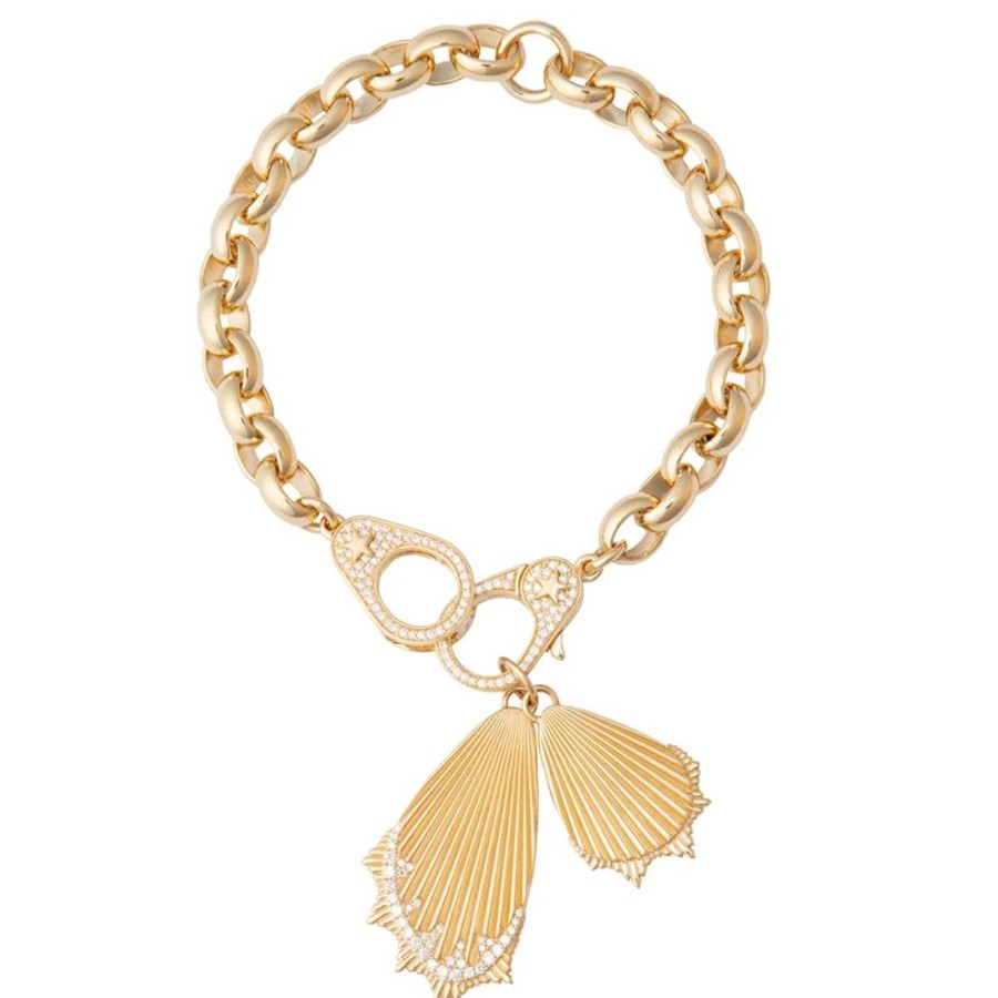 Jewelry Foundrae | Small Butterfly Wings Reverie Sister Hooks Oversized Belcher Bracelet