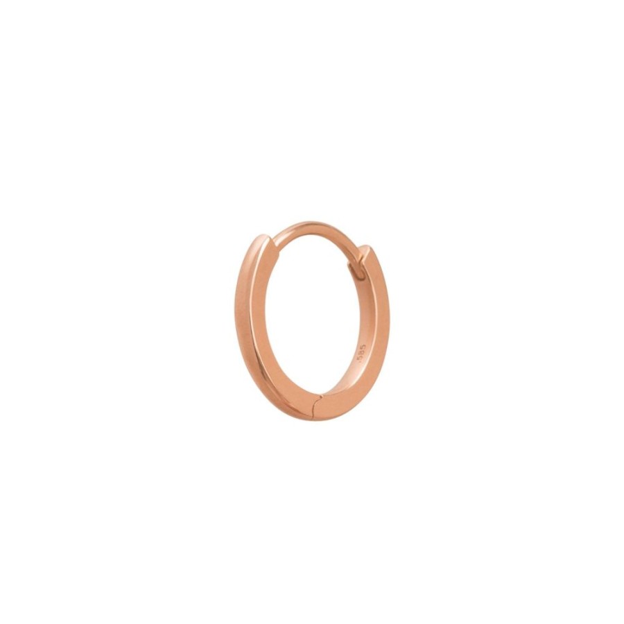 Jewelry Trouver | Solid Gold Huggie 9.5Mm - Rose Gold