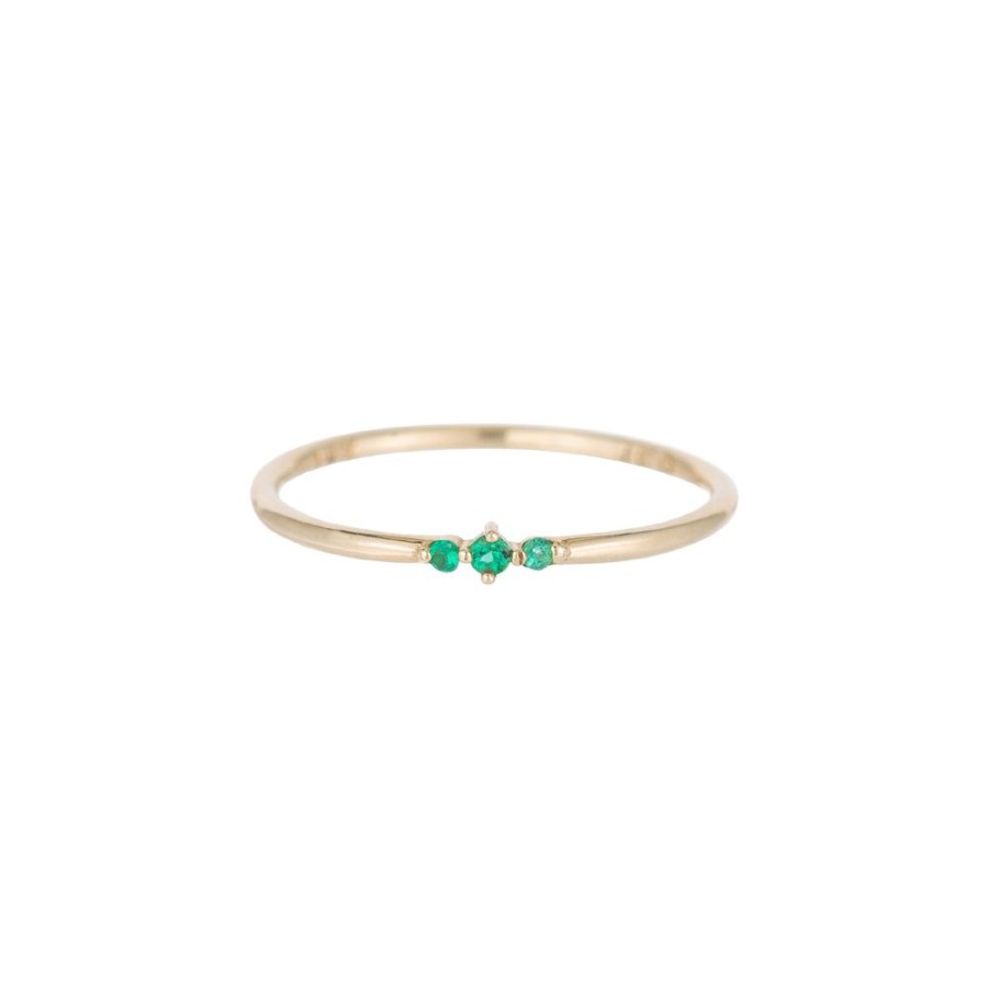 Jewelry Jennie Kwon | Tres Ring - Emerald