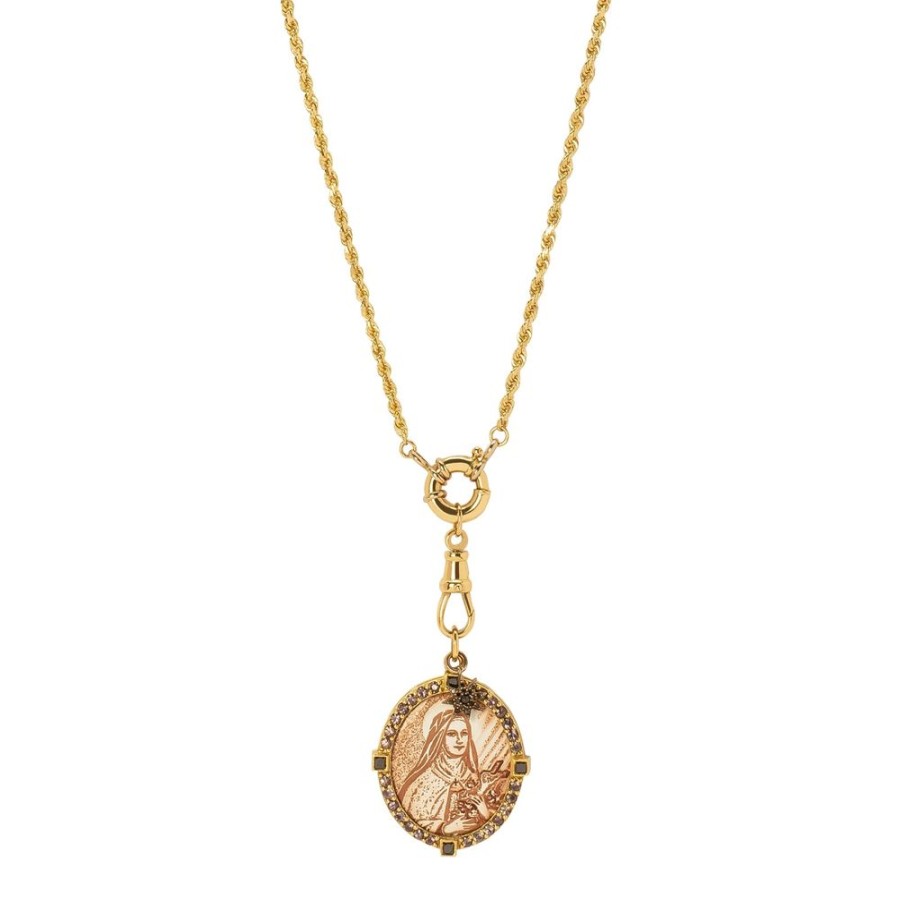 Jewelry Colette | Loquet Rope Chain Necklace - Virgin Mary