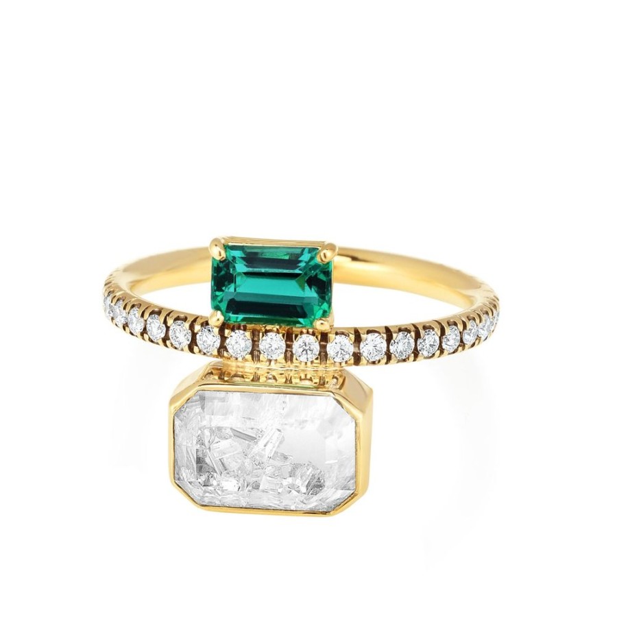 Jewelry Moritz Glik | Diamond And Emerald Cut Ring