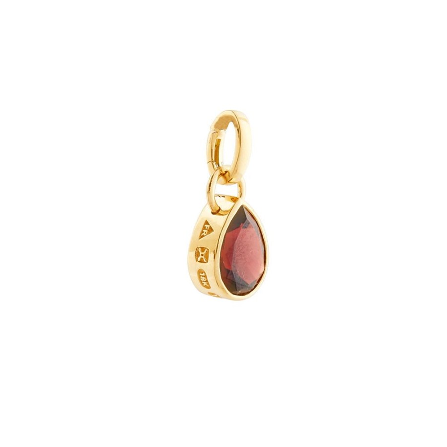 Jewelry Foundrae | Small Forever & Always A Pair Pear Pendant - Garnet