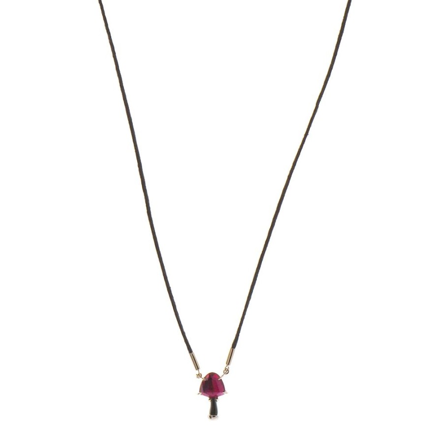 Jewelry Ara Vartanian | Rubellite Mushroom Pendant Necklace