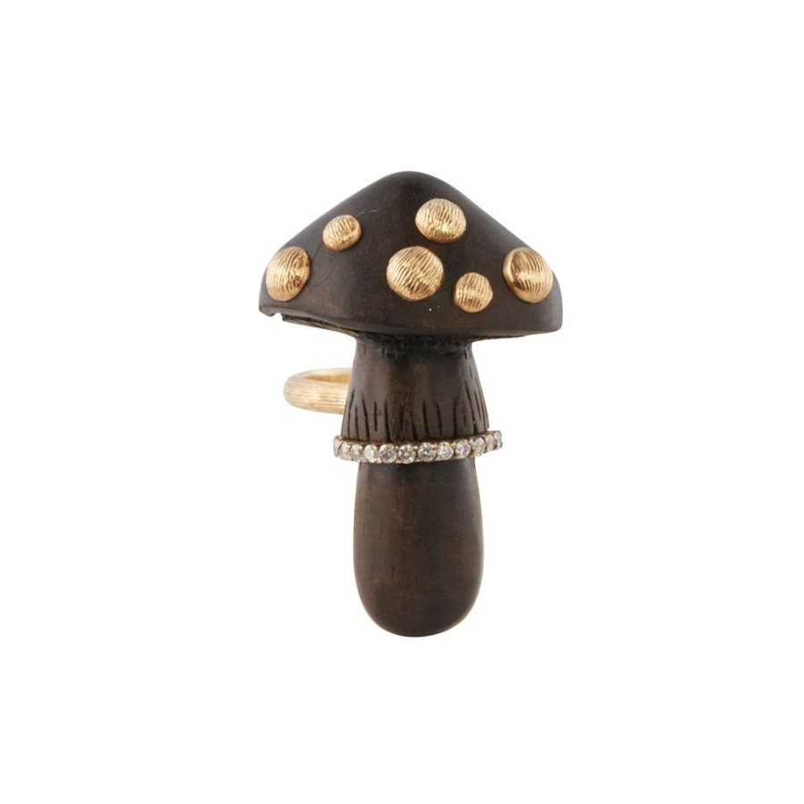 Jewelry Silvia Furmanovich | Carved Mushroom Wood Ring