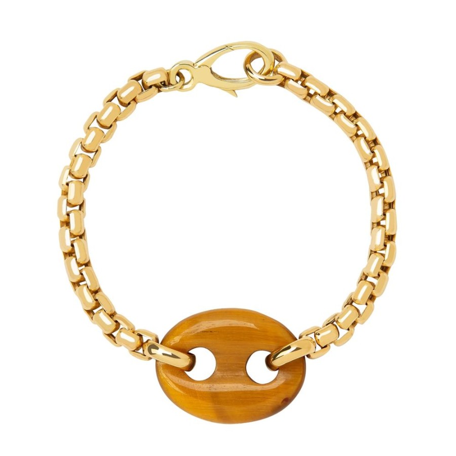 Jewelry Jenna Blake | Mariner Link Bracelet - Tigers Eye