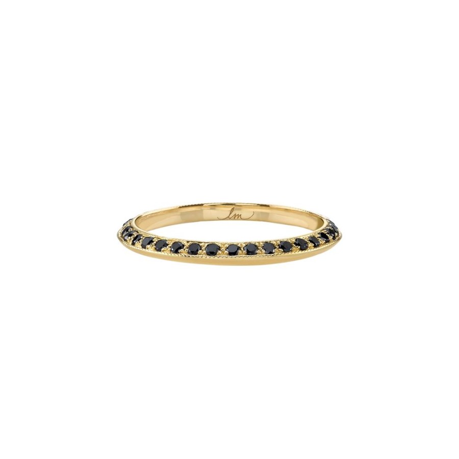 Jewelry Lizzie Mandler | Knife Edge One Sided Petite Band - Black Diamond