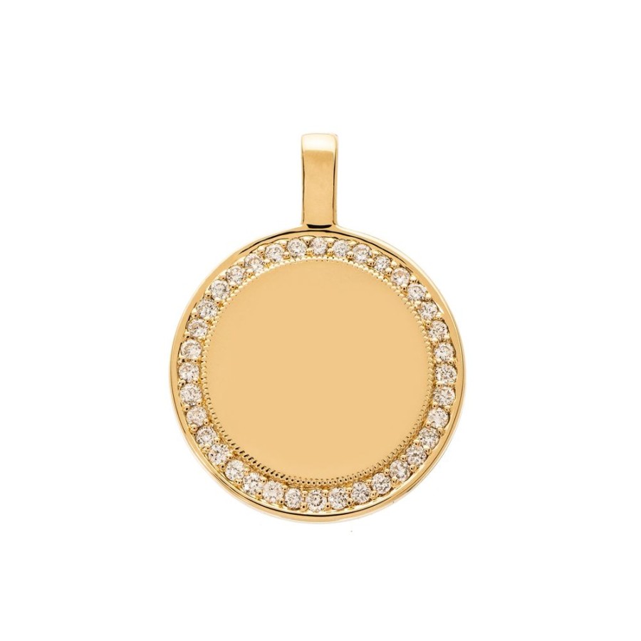 Jewelry Sethi Couture | P.S. Large Round Diamond Charm - Yellow Gold