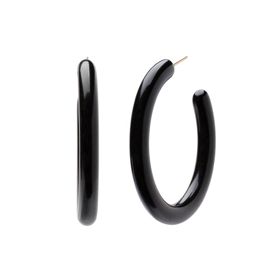 Jewelry Trouver | Large Black Acrylic Hoops