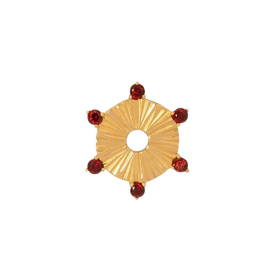 Jewelry Foundrae | Small Element Disk - Garnet